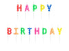 Happy Birthday Geburtstagskerzen farbig