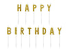 Happy Birthday Geburtstagskerzen  gold