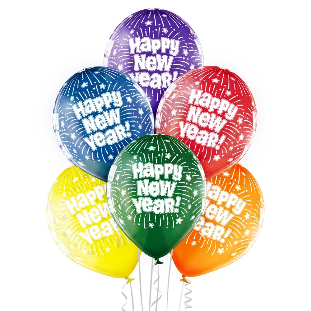 Happy New Year Ballon - Latex bedruckt