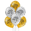 Bonne année ballon or / argent 