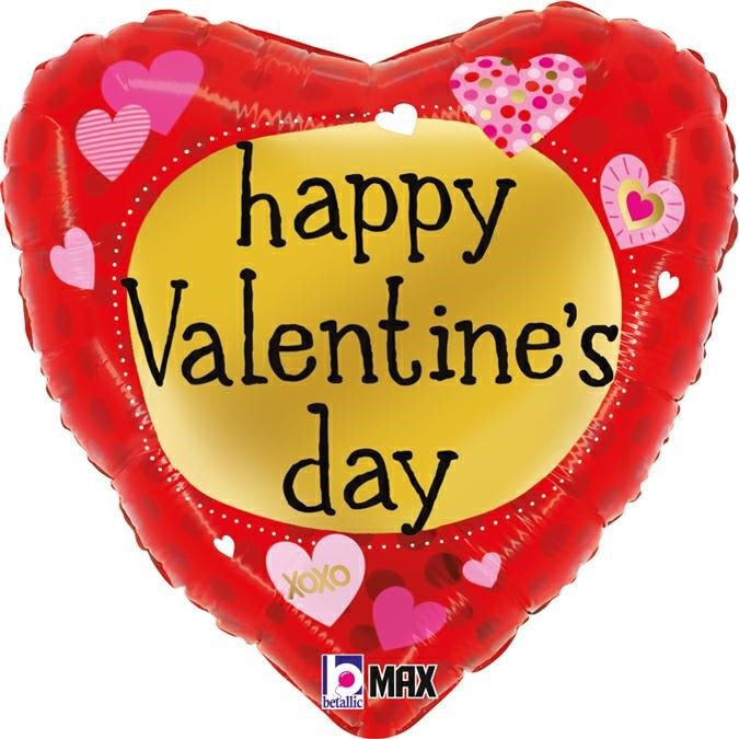Happy Valentines Day I love you sooooo much Herz Ballon (mit Helium gefüllt) - Herz Ballon helium
