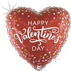 Ballon coeur confettis Happy Valentines Day (rempli d'hélium) 