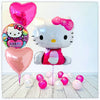 Bouquet de ballons joyeux anniversaire Hello Kitty (rempli d'hélium) 