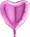 Ballon Coeur Rose (Fuchsia) (Rempli d'Hélium) 
