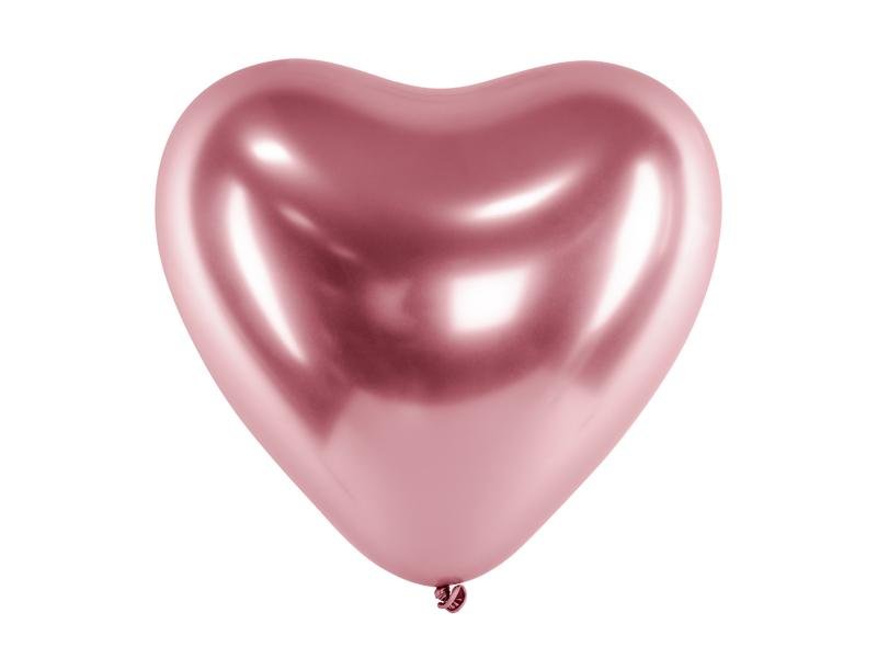 Herz rosegold glossy Ballon - Latex Ballon Herz