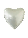 Ballon coeur satin blanc (rempli d'hélium) 