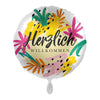 Herzlich Willkommen Aloha Ballon (mit Helium gefüllt)