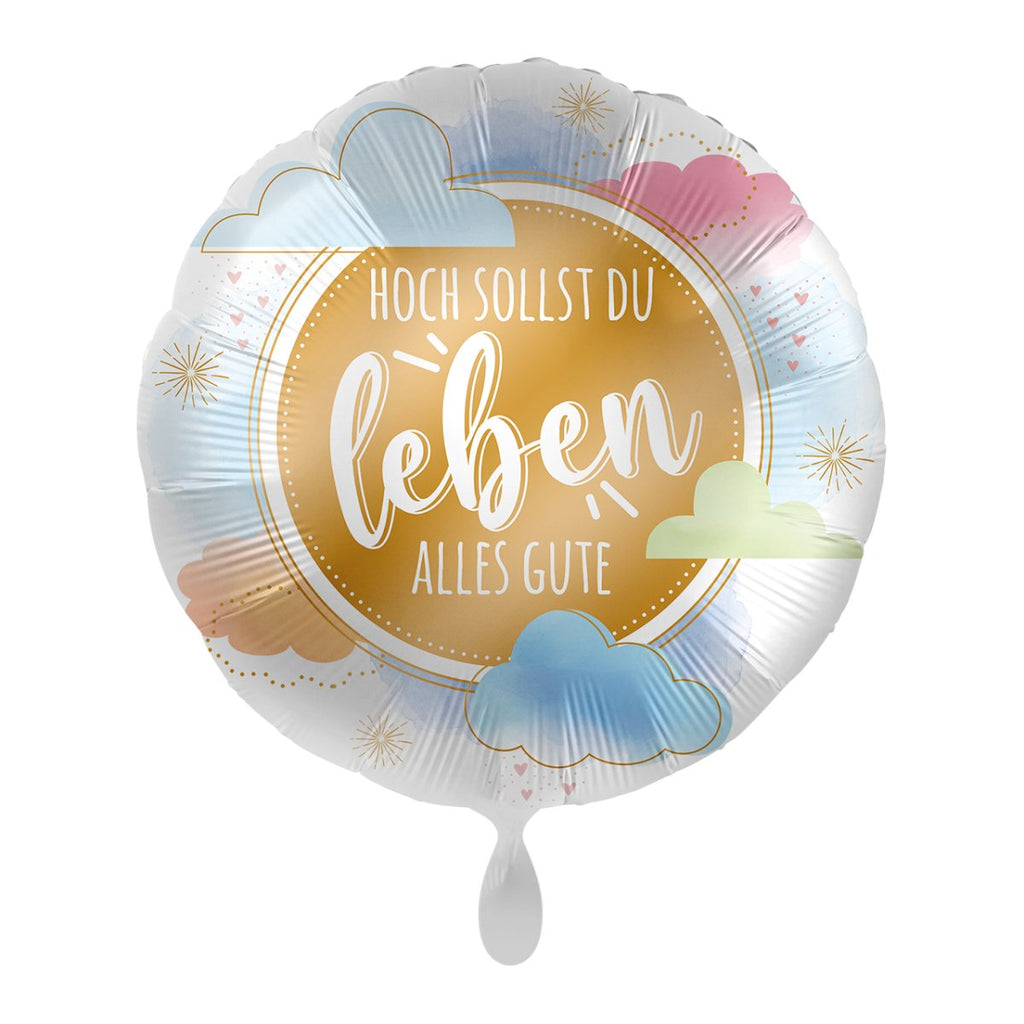 Hoch sollst Du Leben Alles Gute Ballon (mit Helium gefüllt) - Herz Ballon helium