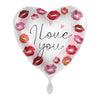 je t'aime plein de bisous ballon (rempli d'hélium) 