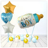 C'est un bouquet de ballons pour biberon garçon (rempli d'hélium) 