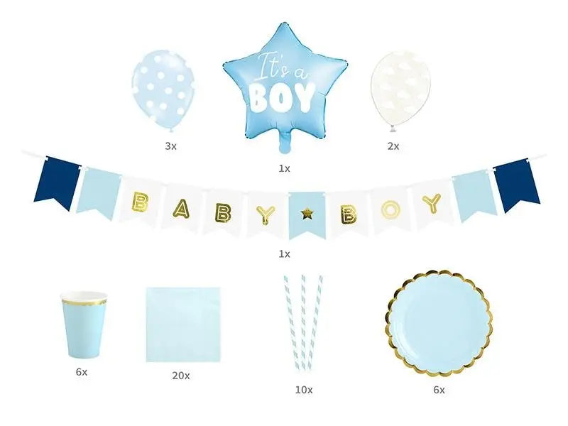 It's a boy Party Dekoration Set - Party Set