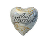 Ballon Coeur Just Married (rempli d'hélium) 