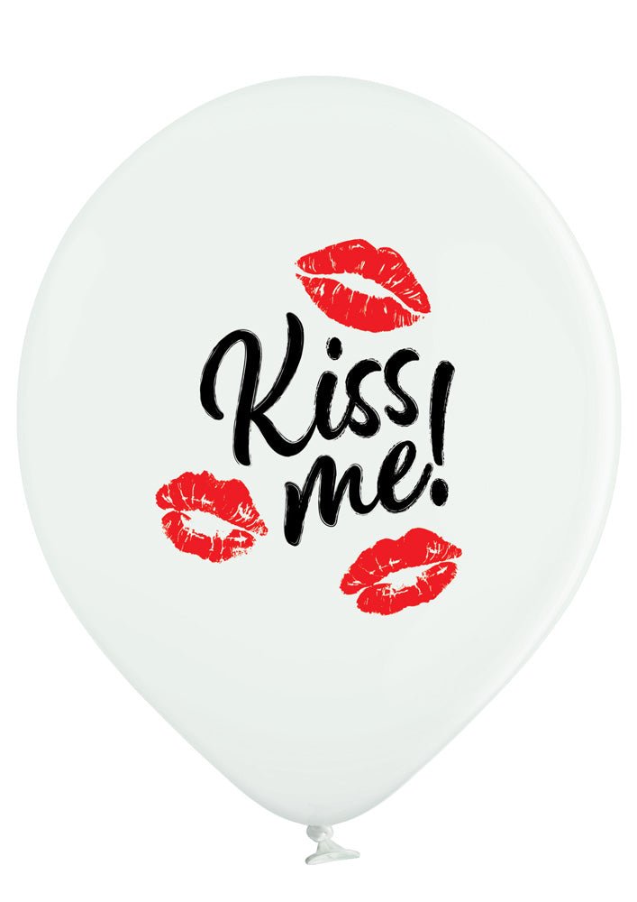Kiss me - Küss mich Ballon - Latex bedruckt