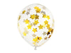 Ballon étoile or confettis 