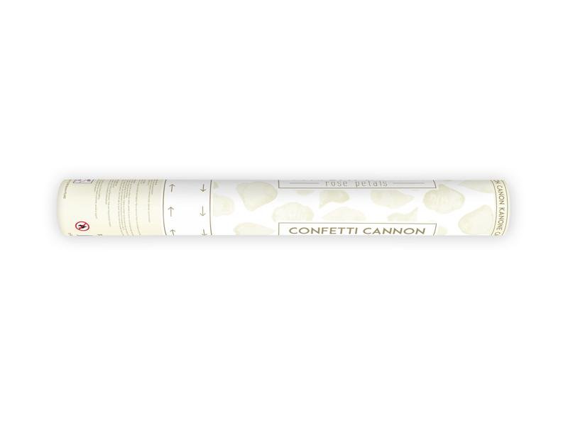 Konfetti Kanone mit Rosenblätter creme - Konfetti Kanone