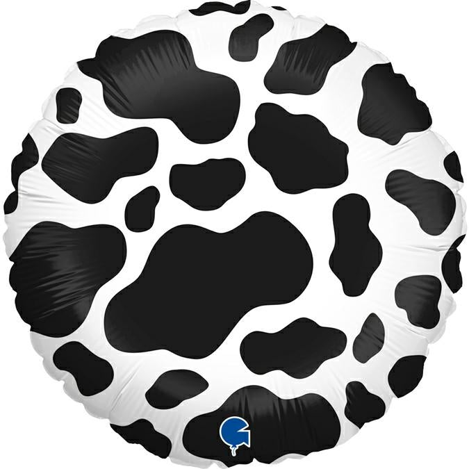 Kuh Flecken Ballon (mit Helium gefüllt) - Special message helium rund