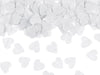 Coeurs de confettis artificiels blancs 