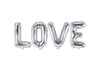 LOVE ballon bannière argent 