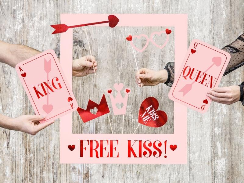 Love is in the Air Photo Booth Selfie Set - Photo Booth Set