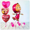 Macha et l'ours Ballon Bouquet (rempli d'hélium) 