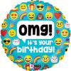 Ballon d'anniversaire OMG (rempli d'hélium) 
