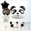 Panda Happy Birthday Ballon Bouquet  (mit Helium gefüllt)