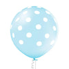 Ballon Bleu Clair à Pois XL 