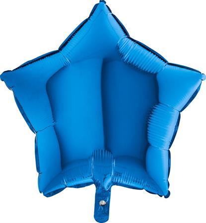 Stern blau Ballon (mit Helium gefüllt) - Stern Ballon Helium