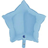 Star light blue matte balloon (filled with helium) 