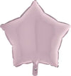 Ballon étoile rose mat (rempli d'hélium) 
