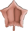 Ballon étoile or rose (rempli d'hélium) 