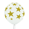 Ballon étoiles blanc / or XL 