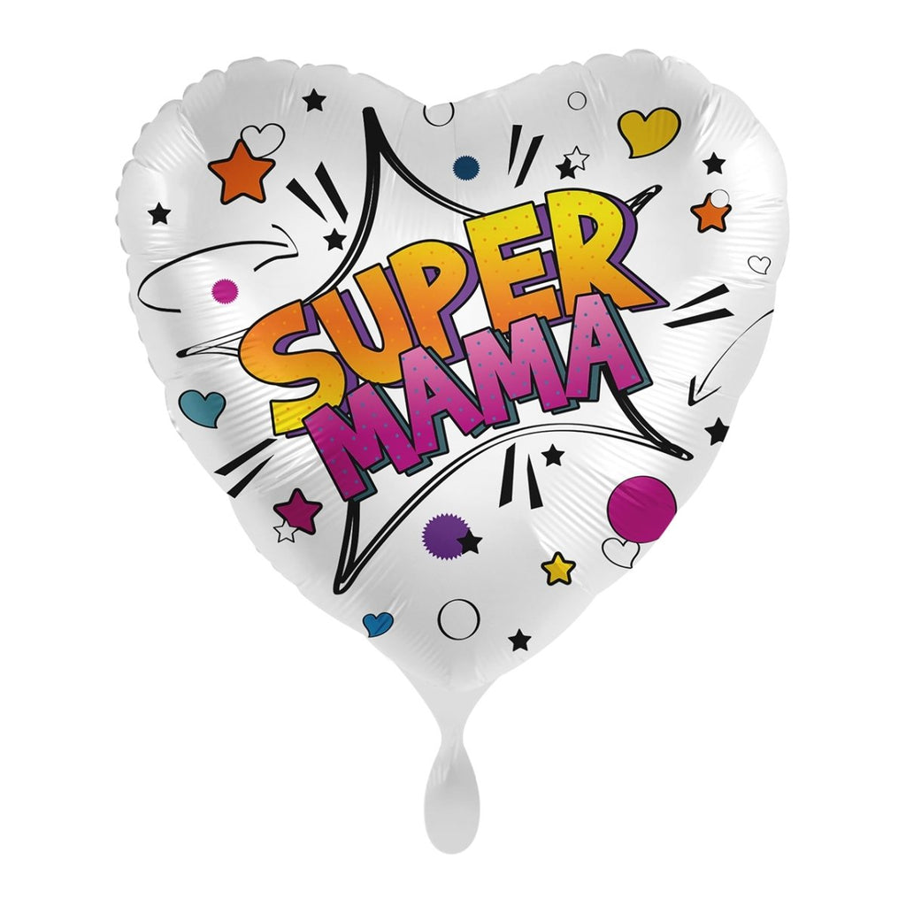 Super Mama Ballon (mit Helium gefüllt) - Herz Ballon helium