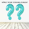 Ballon numéro personnalisé Tiffany (turquoise) (rempli d'hélium) 