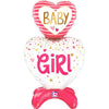 Ballon XL Baby Girl AirLoonz (à gonfler avec de l'air) 
