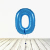 Ballon XL Bleu Numéro 0 (Rempli d'Hélium) 