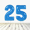 Ballon XL Bleu Numéro 25 (Rempli d'Hélium) 