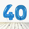 XL Blue Number 40 Balloon (Filled With Helium) 