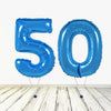 Ballon XL Bleu Numéro 50 (Rempli d'Hélium) 