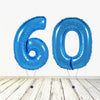 Ballon XL Bleu Numéro 60 (Rempli d'Hélium) 