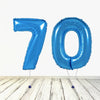 Ballon XL Bleu Numéro 70 (Rempli d'Hélium) 