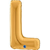 Ballon lettre XL argent A (avec hélium) 