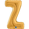 Ballon lettre XL argent A (avec hélium) 