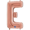 Ballon lettre XL or rose E (avec hélium) 