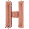 Ballon lettre XL or rose H (avec hélium) 