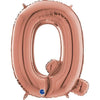 Ballon lettre XL or rose Q (avec hélium) 