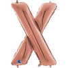Ballon lettre XL or rose X (avec hélium) 