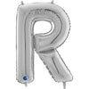 Ballon lettre XL argent R (avec hélium) 