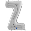 Ballon lettre XL argent Z (avec hélium) 