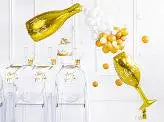 XL Champagner Glas Cheers gold Ballon (mit Helium gefüllt) - Supershape helium